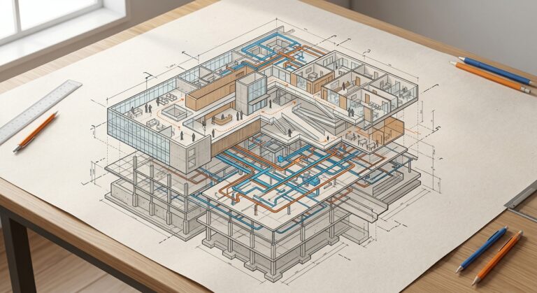 Integração entre arquitetura e engenharia em projeto de edifício complexo
